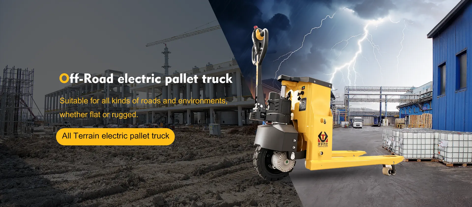 Xe tải pallet điện off-road của Trung Quốc